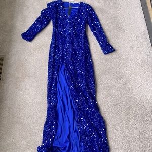 Royal Blue Sequin Gown